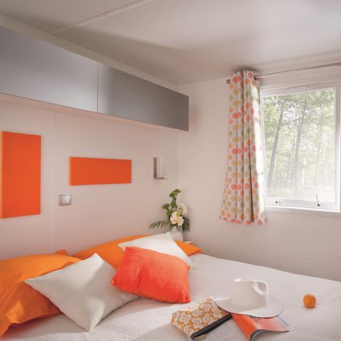 MOBILE HOME 2 people - Comfort 18m² 1 bedroom + semi-covered terrace + TV