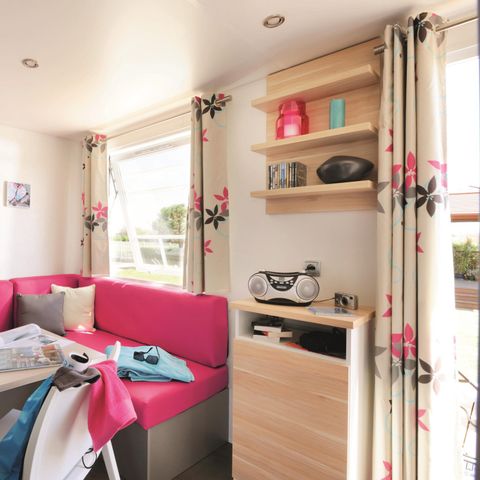 MOBILE HOME 2 people - Comfort 18m² 1 bedroom + semi-covered terrace + TV