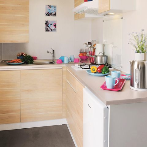 MOBILE HOME 2 people - Comfort 18m² 1 bedroom + semi-covered terrace + TV