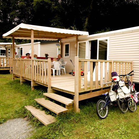 MOBILE HOME 4 people - Comfort 27m² 2 bedrooms including semi-covered terrace 18m² + TV
