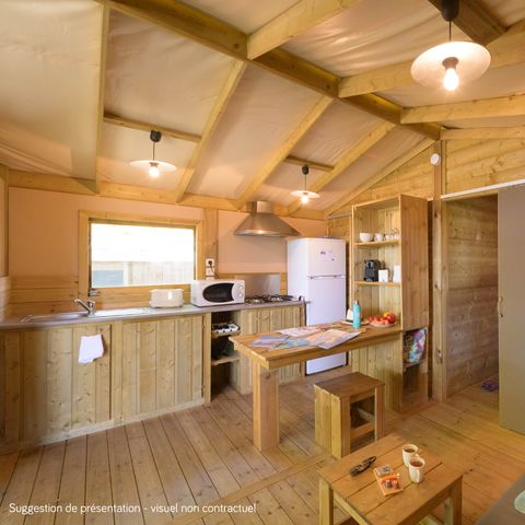 MOBILE HOME 4 people - Cosyflower Premium on stilts 38m² - 2 bedrooms + TV + bed linen + towels covered terrace 11m²