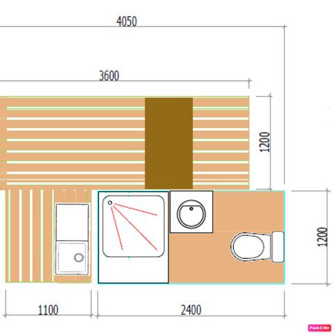 Pitch - Premium package: 6A pitch with a Freecamp (hut with sanitary facilities)