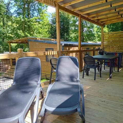 MOBILE HOME 4 people - Homeflower Premium 29m² (2 bedrooms) + CLIM + semi-covered terrace + TV + sheets + towels