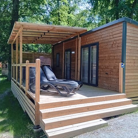 MOBILE HOME 4 people - Homeflower Premium 29m² (2 bedrooms) + CLIM + semi-covered terrace + TV + sheets + towels