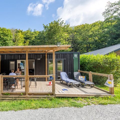 MOBILE HOME 6 people - Homeflower Premium 35m² (3 bedrooms) + CLIM + semi-covered terrace + TV + sheets + towels