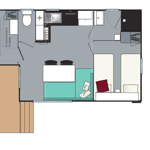 MOBILE HOME 7 people - Evasion 2 bedrooms 28m² (28m²)