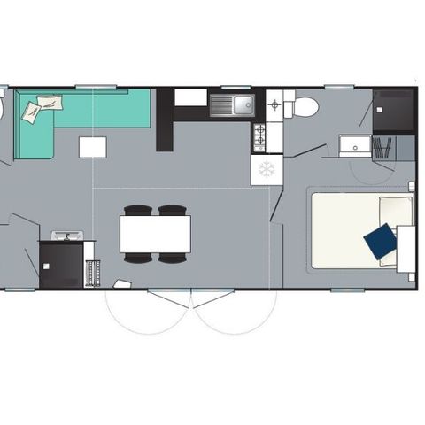 MOBILE HOME 8 people -  Confort 3 bedrooms 2bathrooms 39m² (39m²)