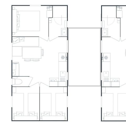 MOBILE HOME 12 people - Mobile home Tribu 12 people 6 bedrooms 2 bathrooms