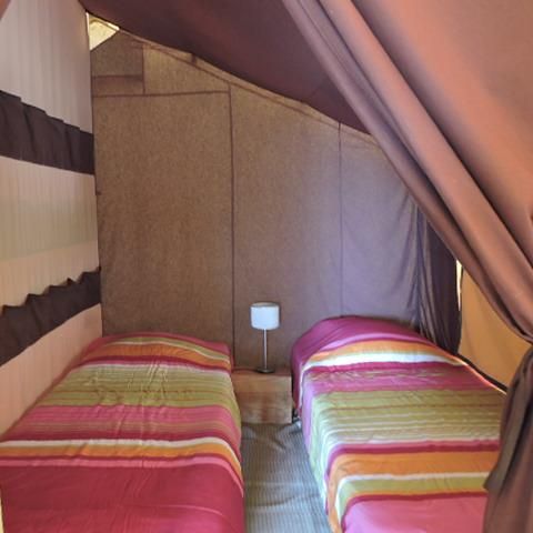Canvas and wooden tent 4 persons - Lodge Aventure Tent - 2 bedrooms
