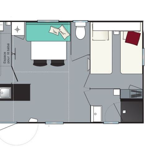 MOBILE HOME 6 people - EVASION - 2 bedrooms - TV