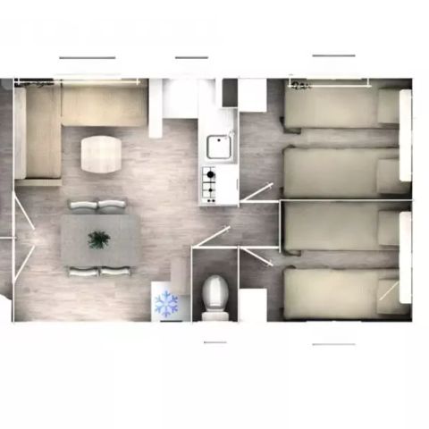 Mobile home 8 persons - Mobile home Evo 4 rooms 6/8 persons TV