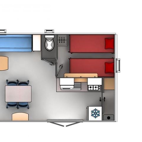 MOBILE HOME 4 people - Premium 2 Bedrooms 4 People Wednesday