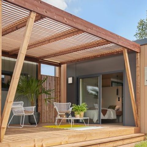 Mobile home 2 persons - Sunêlia Luxe Taos Spa 1bed. 2 pers - 19m2 - Exotic pergola
