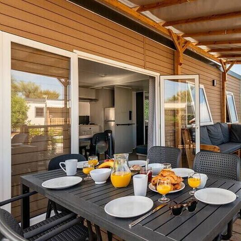 Mobile home 6 persons - Mobil-home | Premium | 3 Bedrooms | 6 Pers | Terrace Lounge | Air conditioning | TV