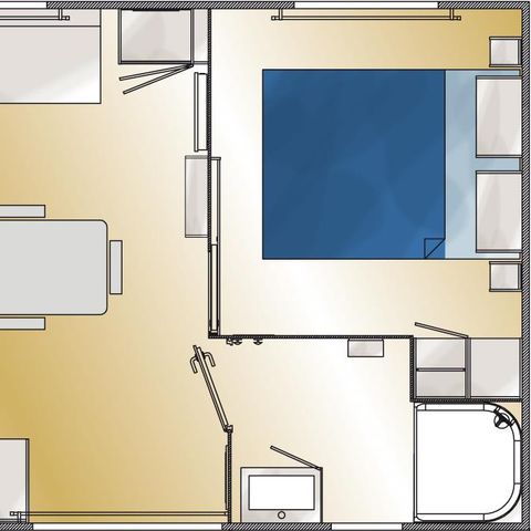 BUNGALOW 6 people - Bungalow Chestnut 32 m² with wooden terrace