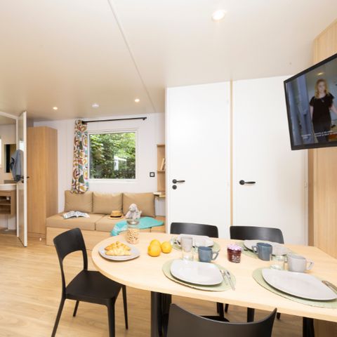 MOBILE HOME 6 people - Bungalow Sapin - 32m² with semi-covered wooden terrace