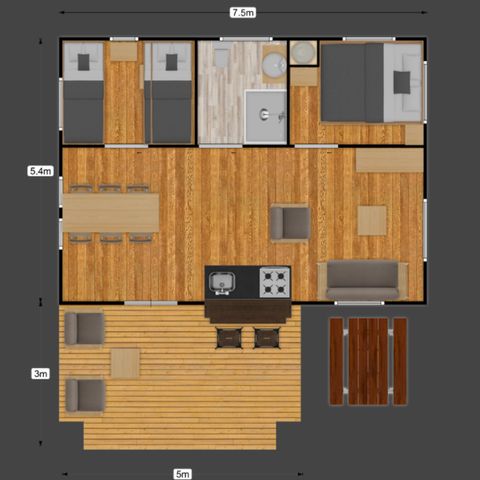 CANVAS BUNGALOW 4 people - Luxury Lodge