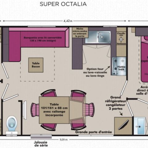 MOBILE HOME 6 people - for 6 people (3 bedrooms)