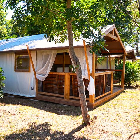 Canvas and wooden tent 5 persons - Lodge Cottu Tent