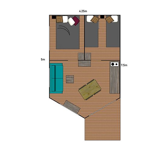 TENT 5 people - Tent Lodge Liberta 5p 2Ch - without sanitary facilities
