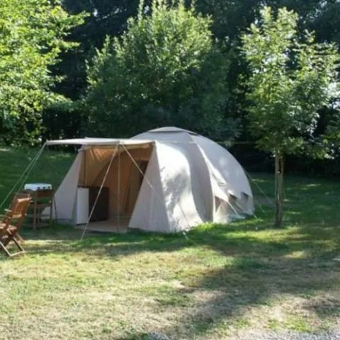 CANVAS AND WOOD TENT 4 people - Large Karsten luxury tent - without sanitary facilities