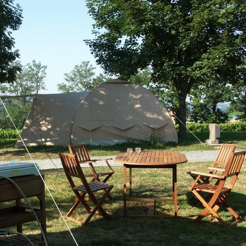 CANVAS AND WOOD TENT 4 people - Large Karsten luxury tent - without sanitary facilities