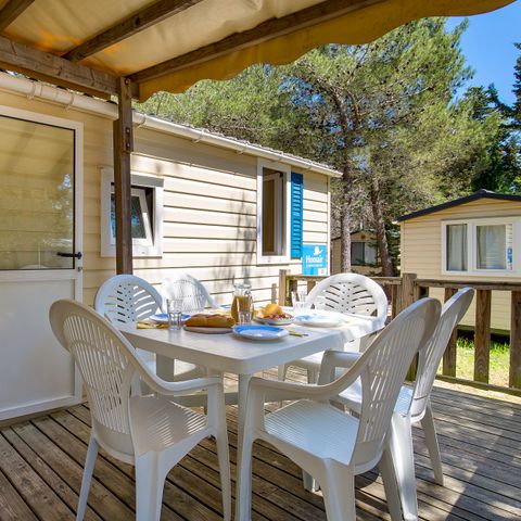 Mobile home 6 persons - Mobile-home | Comfort XL | 3 Bedrooms | 6 Pers | Raised terrace | Air conditioning | TV