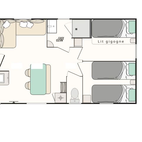 MOBILE HOME 8 people - Mobil-home Loisir+ 8 people 3 bedrooms 30m² - Mobile home for 8 people
