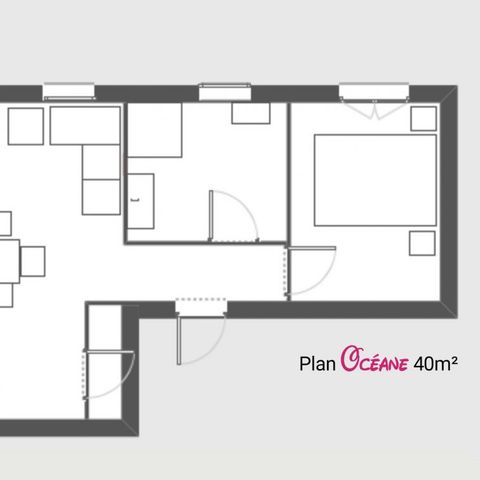 APARTMENT 4 people - 2-room flat 40m² - shower - TV - air conditioning
