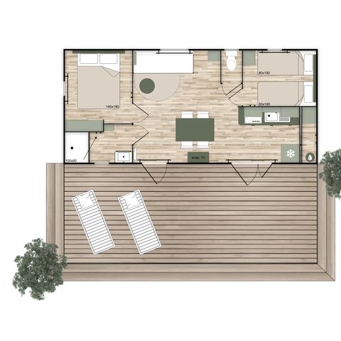 MOBILE HOME 5 people - 2-bedroom air-conditioned PHOENIX mobile home (33m²)