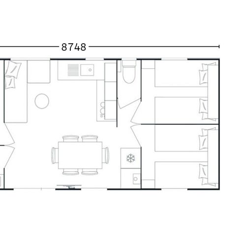 MOBILE HOME 6 people - 3-bedroom air-conditioned Mobile CANNELLE (33m²)