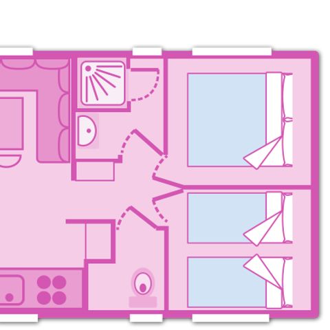 MOBILE HOME 6 people - Classic mobile home TI - 30m² - 2 bedrooms
