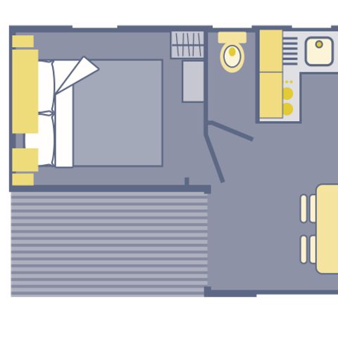 MOBILE HOME 4 people - Loggia - 25m² - 2 bedrooms - air-conditioned