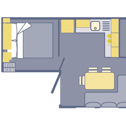 MOBILE HOME 6 people - Loggia - 32m² - 3 bedrooms - air-conditioned