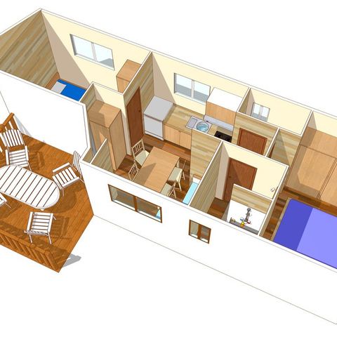 Mobile home 4 persons - Classic XL | 2 Bedrooms | 4 Pers. | Single terrace