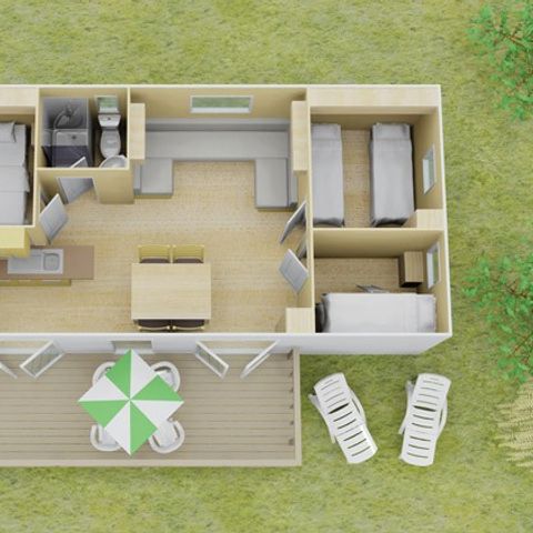 Mobile home 6 persons - Mobile-home | Comfort | 3 Bedrooms | 6 Pers. | Elevated Terrace | Air-con.