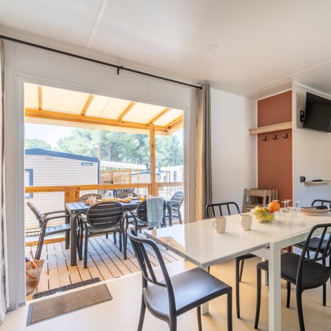 Mobile home 6 persons - Mobile-home | Premium | 3 Bedrooms | 6 Pers | Raised terrace | 2 bathrooms | Air conditioning | TV