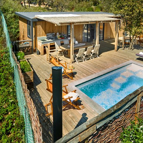 Mobile home 8 persons - Lodge Riviera - 2 to - Air-conditioned Plancha