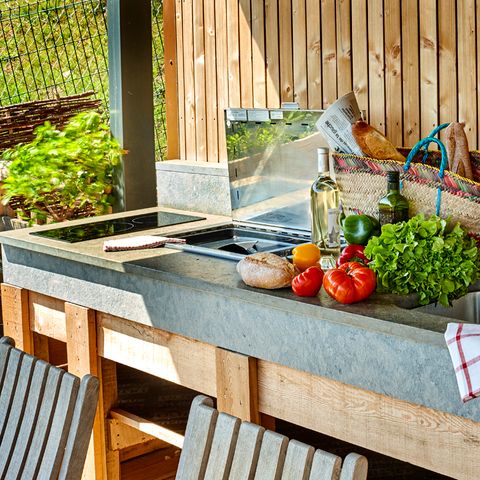 Mobile home 8 persons - Lodge Riviera - 2 to - Air-conditioned Plancha