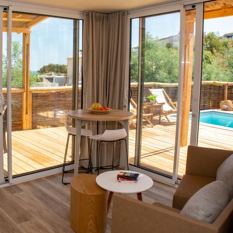 Mobile home 8 persons - Lodge Riviera - 2 to - Air-conditioned Plancha