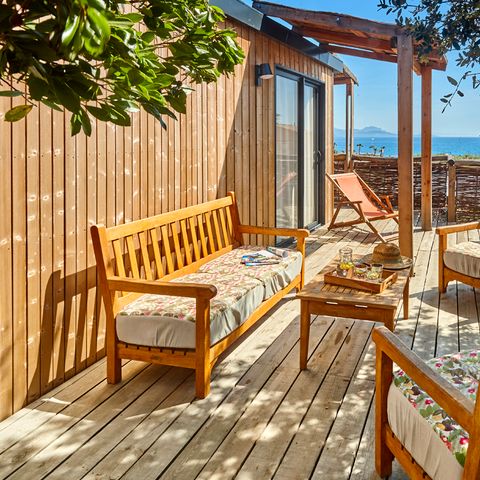 Mobile home 8 persons - Lodge Riviera - 2 to - Air-conditioned Plancha