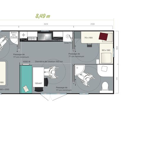 MOBILE HOME 4 people - Silva (PMR)