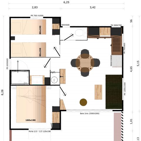 Chalet 5 persons - Chalet A - 2 bedrooms - sleeps 4/5