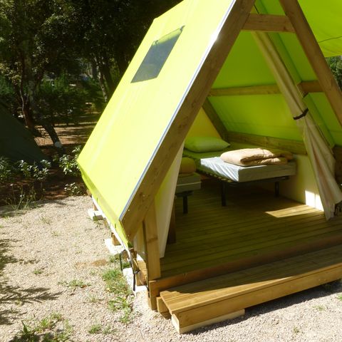 CANVAS AND WOOD TENT 2 people - 9m² canvas and wood RANDONNEUR tent - 2 beds