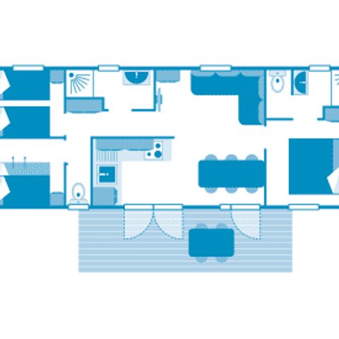 MOBILE HOME 6 people - Cottage 6p 3ch 2SdB ****