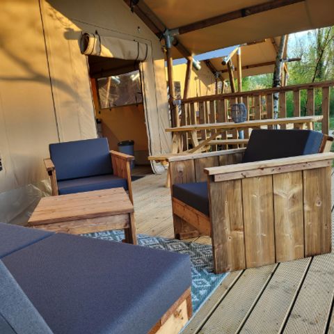 CANVAS AND WOOD TENT 6 people - Safari tent 6 with sanitary facilities