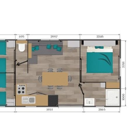 Mobile home 6 persons - Confort+ - 3 bedrooms