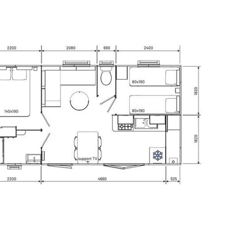MOBILE HOME 4 people - Classic 2 Bedrooms 4 People