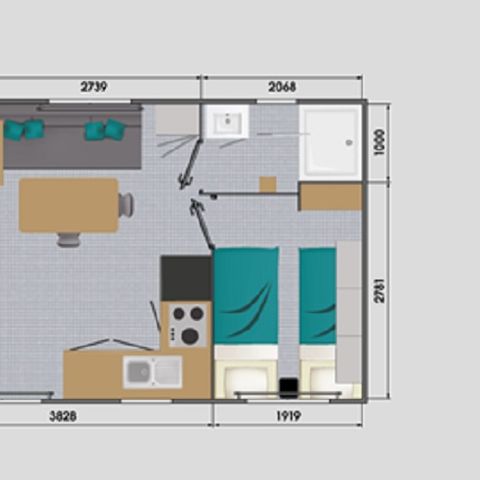 Mobile home 4 persons - Confort+ - 2 Bedrooms
