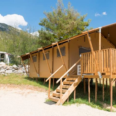 Canvas and wooden tent 5 persons - Laurel